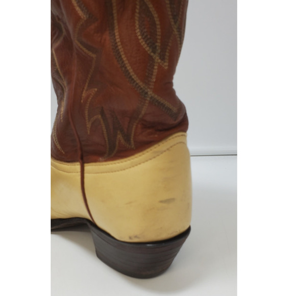 Tony Lama Vintage CY6305 Lizard Wingtip Cowboy Boots Women 6.5B - Picture 4 of 8